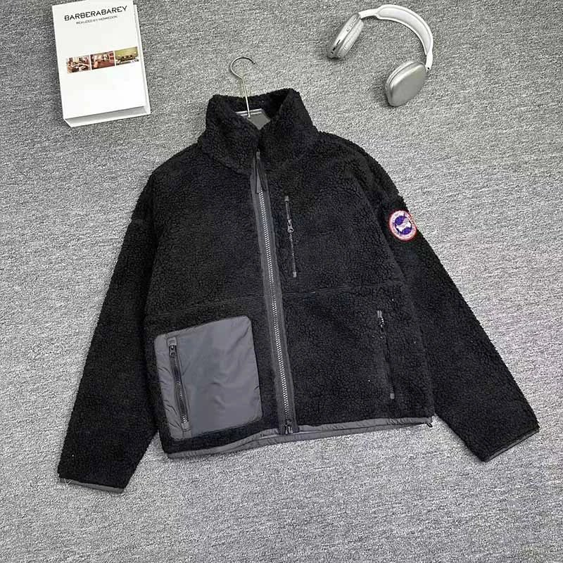 Canada Goose Fleece Jacket Black with Gray Panel Outerwear.jacket - 4