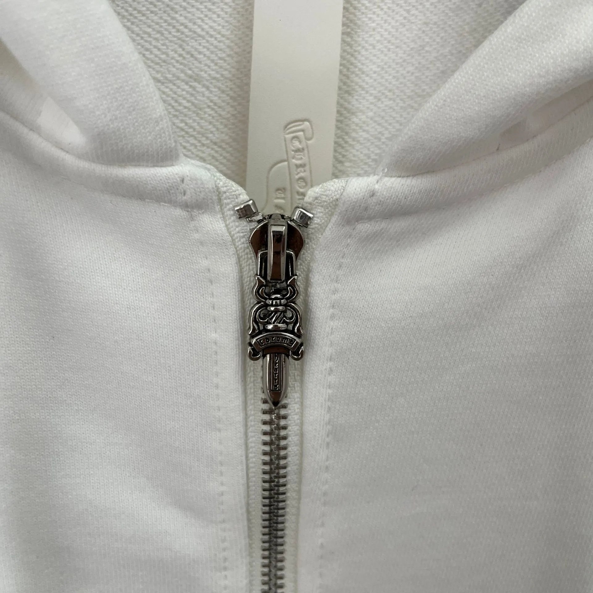 Chrome Hearts x The Rolling Stones Logo Hoodie White - 7