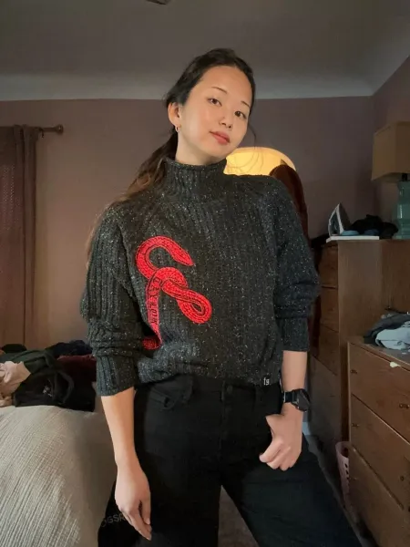 Design Snake Embroidered Turtleneck Sweater Black - 4