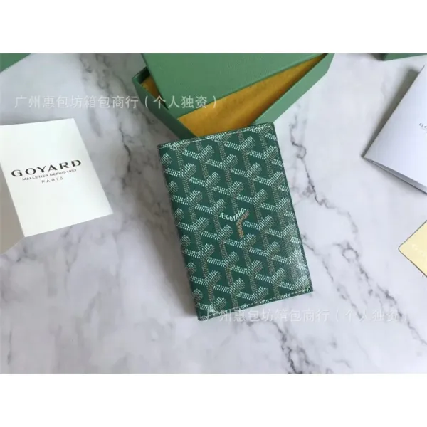Goyard Saint Louis Passport Holder Green Wallets - 1