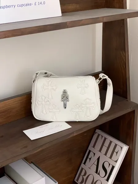 Chrome Hearts Cross Motif Shoulder Bag Black - 5