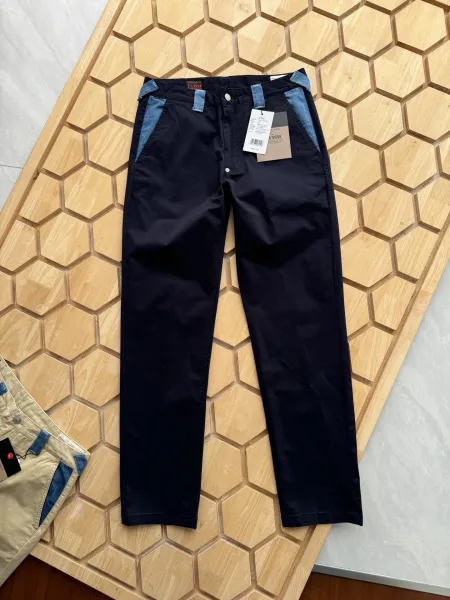 Evisu Patchwork Chino Pants Navy Blue - 4