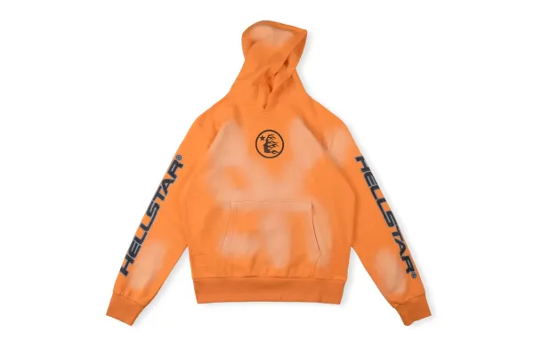 Hellstar Tie-Dye Logo Hoodie Orange - 1