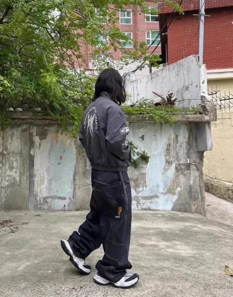 Carhartt Work In Progress x Project GR Dark Wash Baggy Jeans - 21