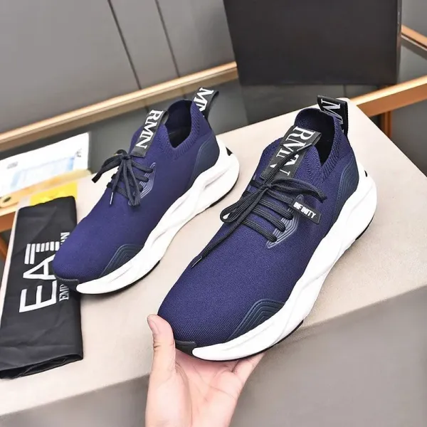 Emporio Armani Infinity Knit Sneakers Gray - 15