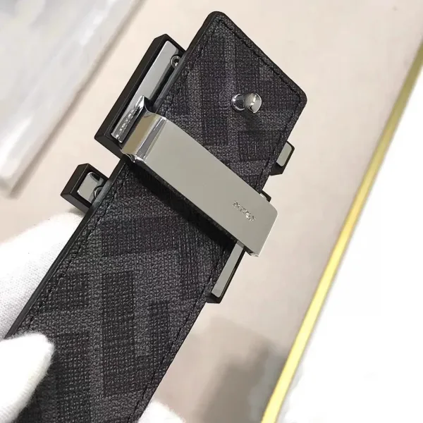Fendi FF Logo Buckle Leather Belt Black - 8