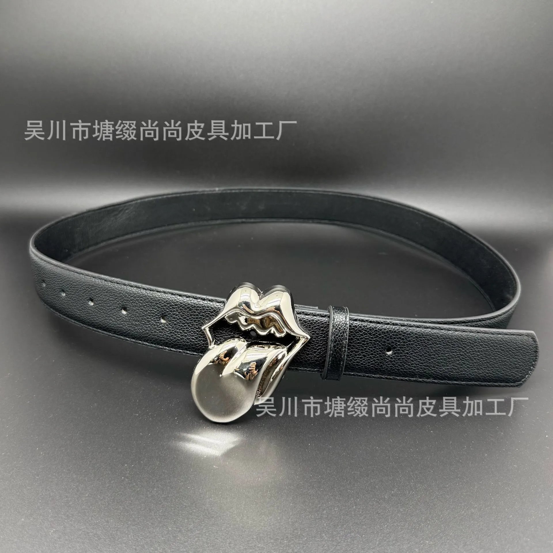 Chrome Hearts Logo Buckle Leather Belt Black - 4