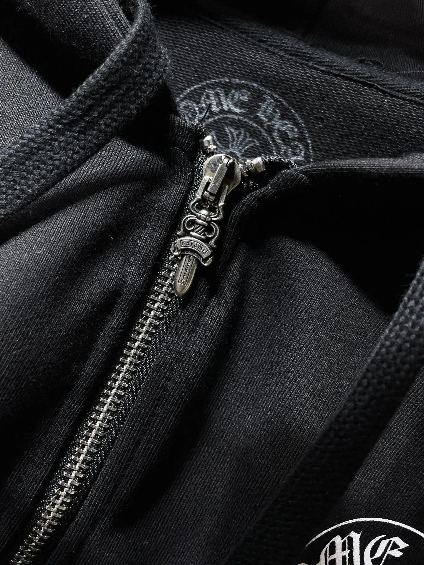 Chrome Hearts Floral Sleeve Zip-Up Hoodie White - 19