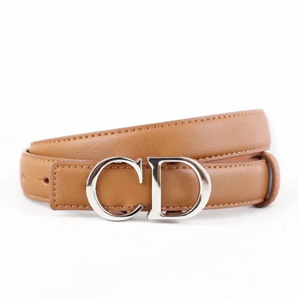Dior CD Logo Belt Tan Leather Belt - 1