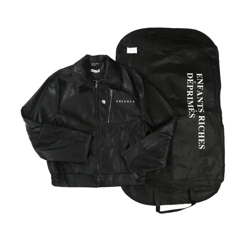 Enfants Riches Déprimés Leather Bomber Jacket Black