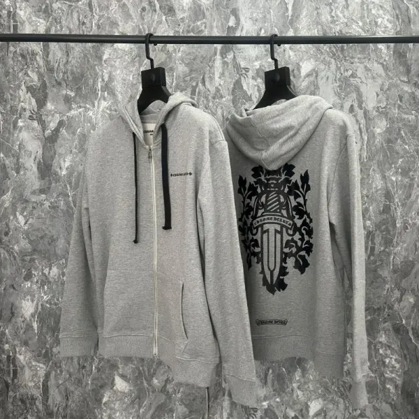 Chrome Hearts Triple Cross Zip-Up Hoodie Black - 17