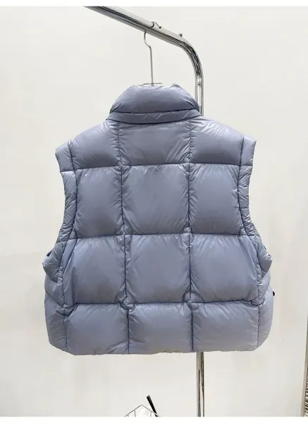 Moncler Genius Down Jacket in Periwinkle Blue with Puffer Design and Detachable Hood - 20
