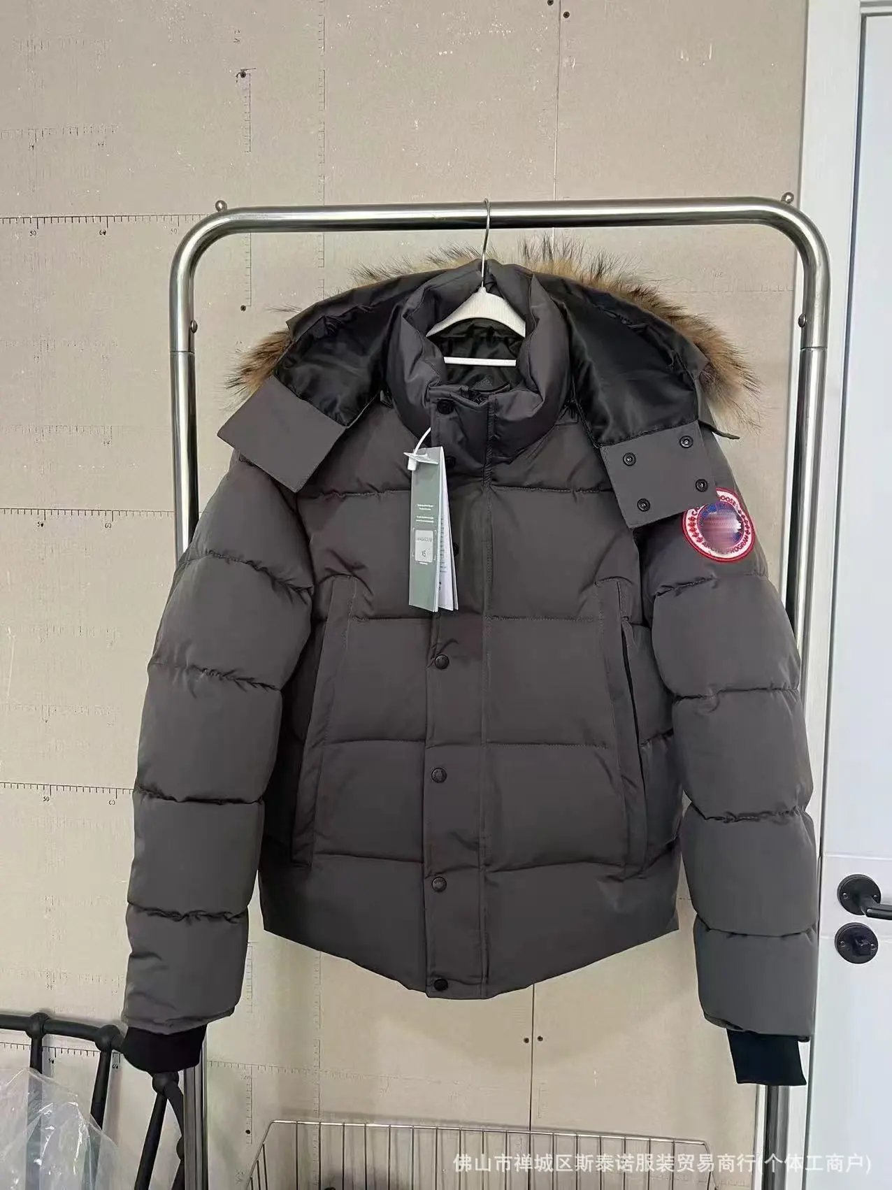Canada Goose Expedition Parka Gray with Real Fur Trim Down Jacket - 7
