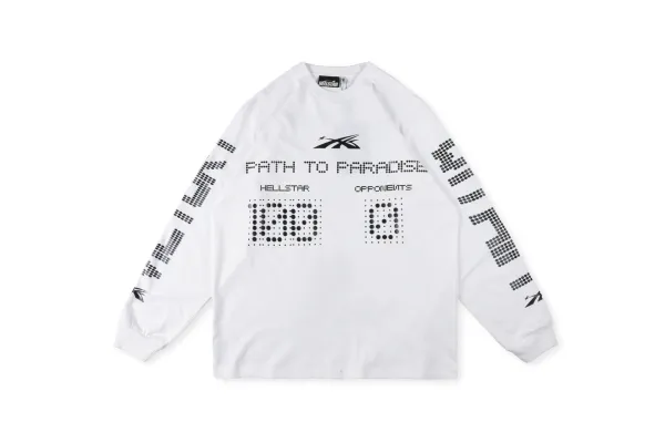 Hellstar Path To Paradise Long Sleeve T-Shirt White - 1