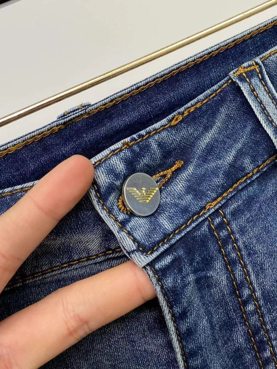 Emporio Armani Distressed Blue Jeans - 4