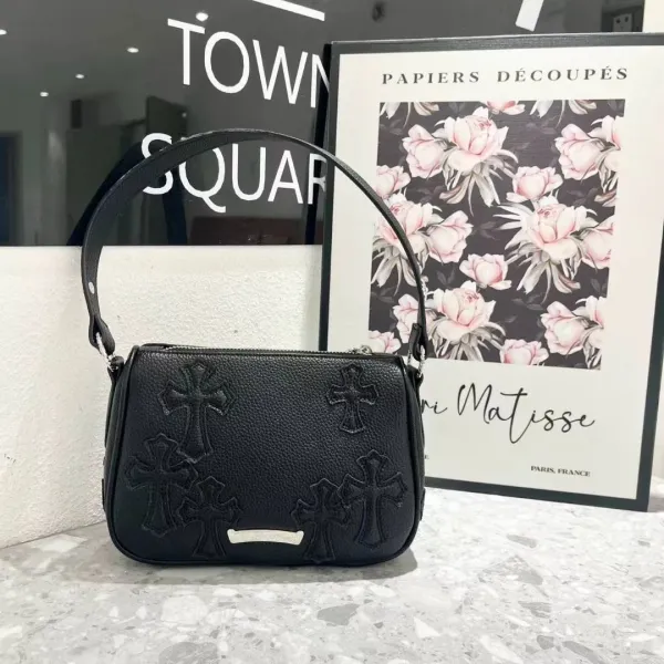 Chrome Hearts Cross Motif Shoulder Bag Black - 27