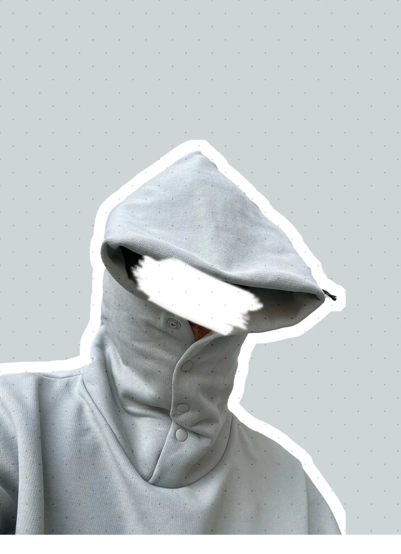 Design Oversized Hooded Sweatshirt in Charcoal Gray Hoodie - 14