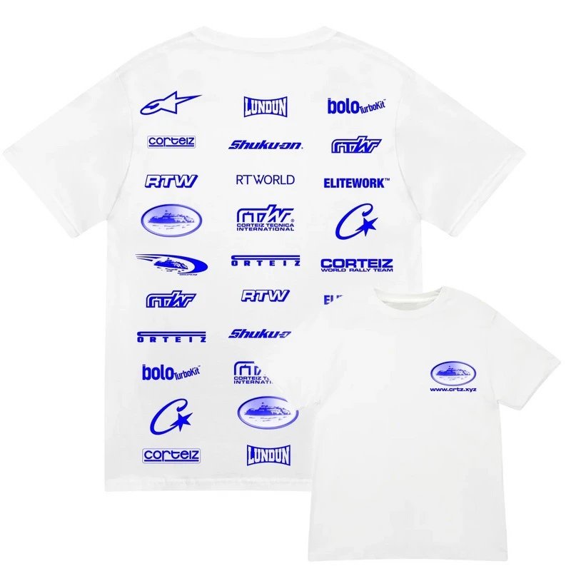 Corteiz Rules The World Graphic T-Shirt Navy - 5