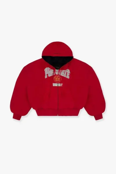 Design Pgh State University Red Hooded Jacket Hoodie - 1