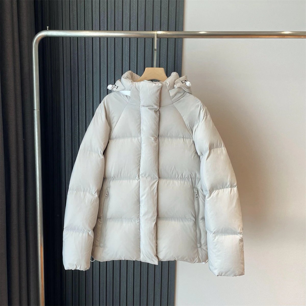 Design Puffer Hooded Jacket Beige Down-Jacket Outerwear.down Jacket - 21