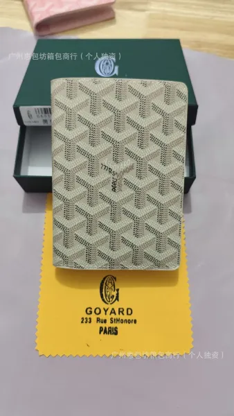 Goyard Saint-Honoré Card Holder Beige Monogram Long Wallet - 1