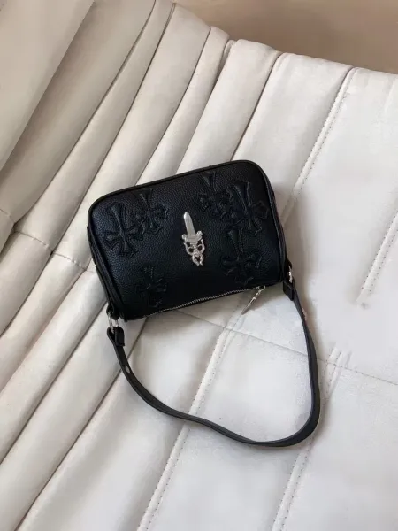 Chrome Hearts Cross Motif Shoulder Bag Black - 4