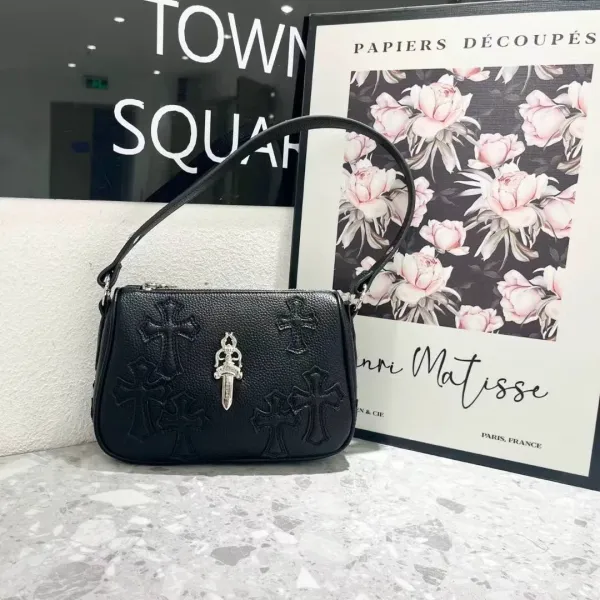 Chrome Hearts Cross Motif Shoulder Bag Black - 25