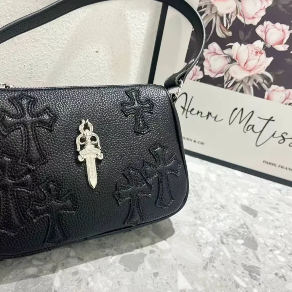 Chrome Hearts Cross Motif Shoulder Bag Black - 30