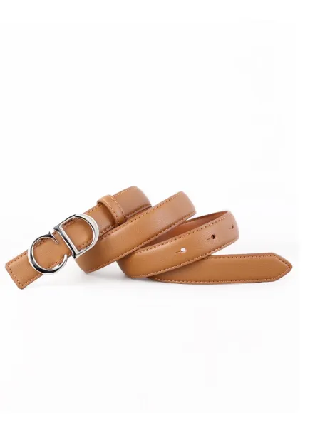 Dior CD Logo Belt Tan Leather Belt - 11