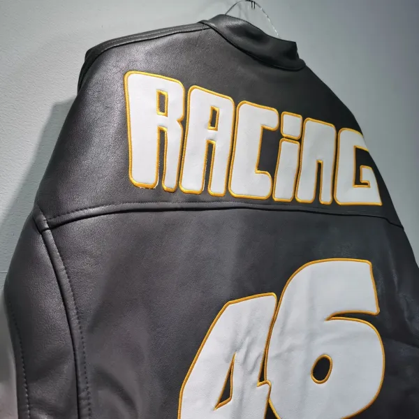 Design Vaffanculo Racing 46 Leather Jacket Black Multicolor Outerwear.leather Jacket - 13