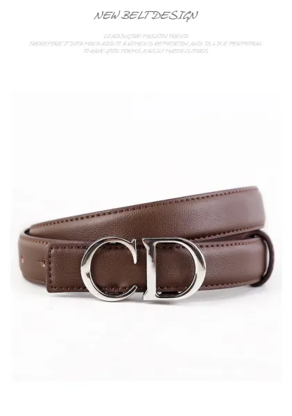 Dior CD Logo Belt Tan Leather Belt - 22