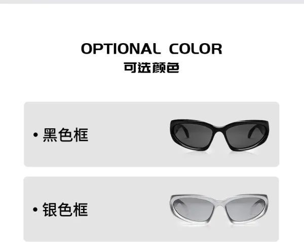 Balenciaga Silver Metallic Wraparound Sunglasses Eyewear - 3