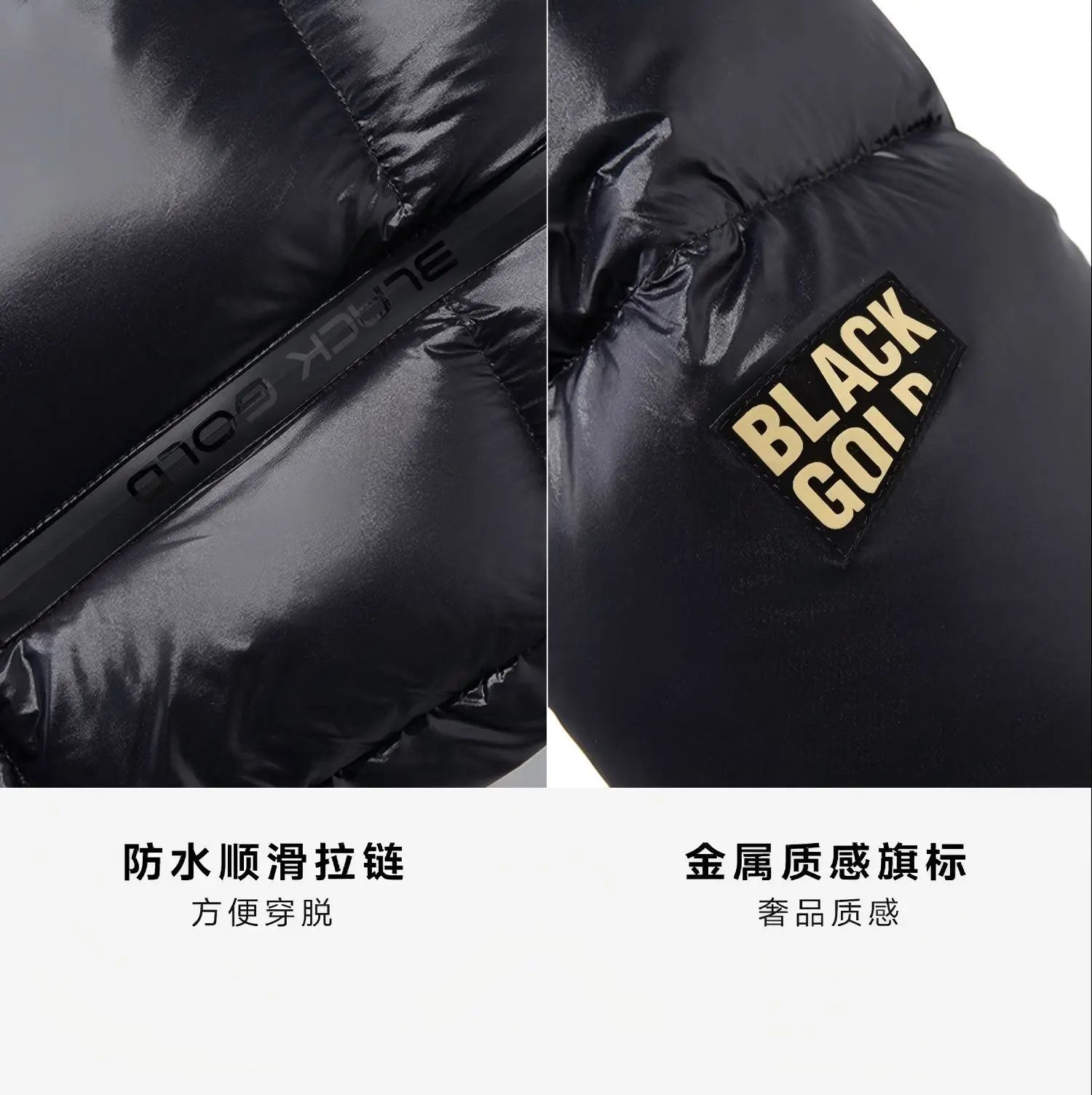 Moncler Genius Down Jacket Black Glossy Long Parka - 8