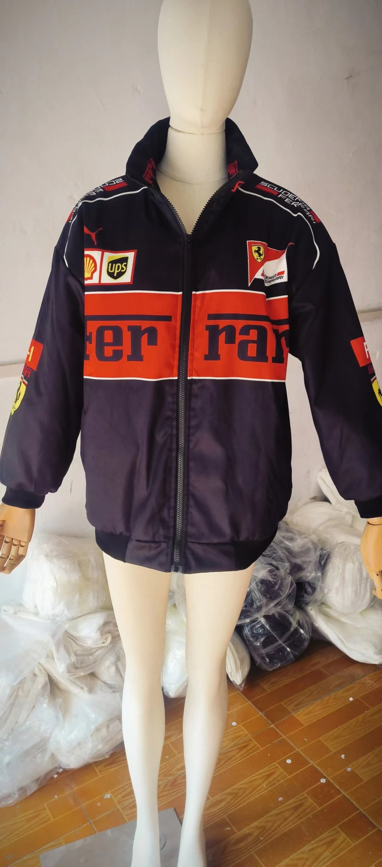 Scuderia Ferrari Racing Team Jacket Navy Red Multicolor Jacket Outerwear.jacket
