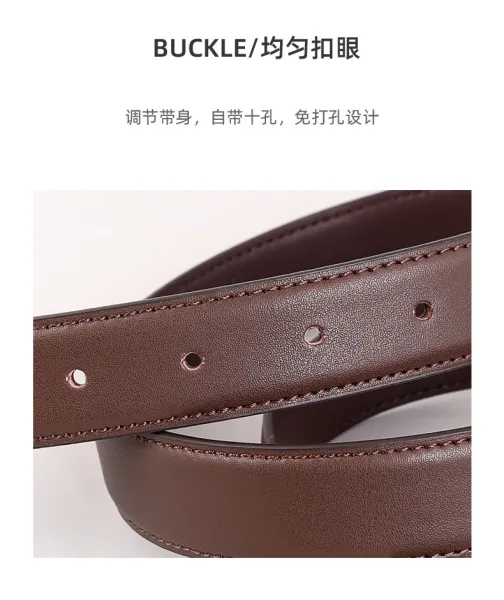 Dior CD Logo Belt Tan Leather Belt - 19