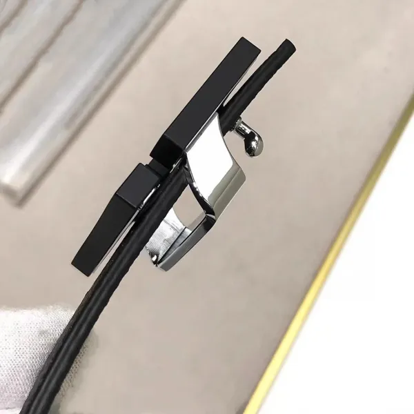 Fendi FF Logo Buckle Leather Belt Black - 7