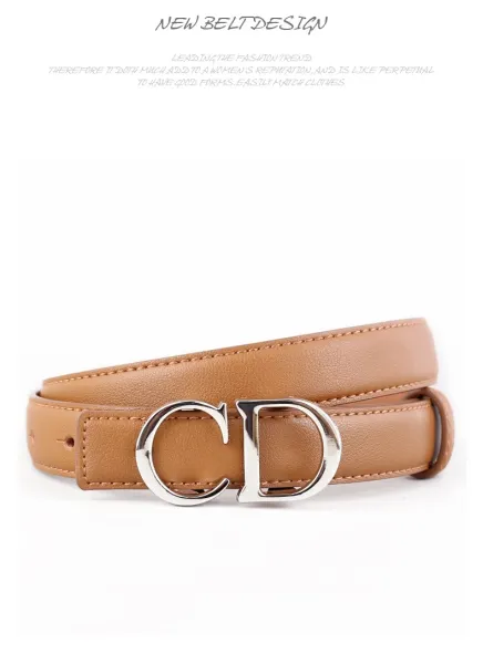 Dior CD Logo Belt Tan Leather Belt - 21