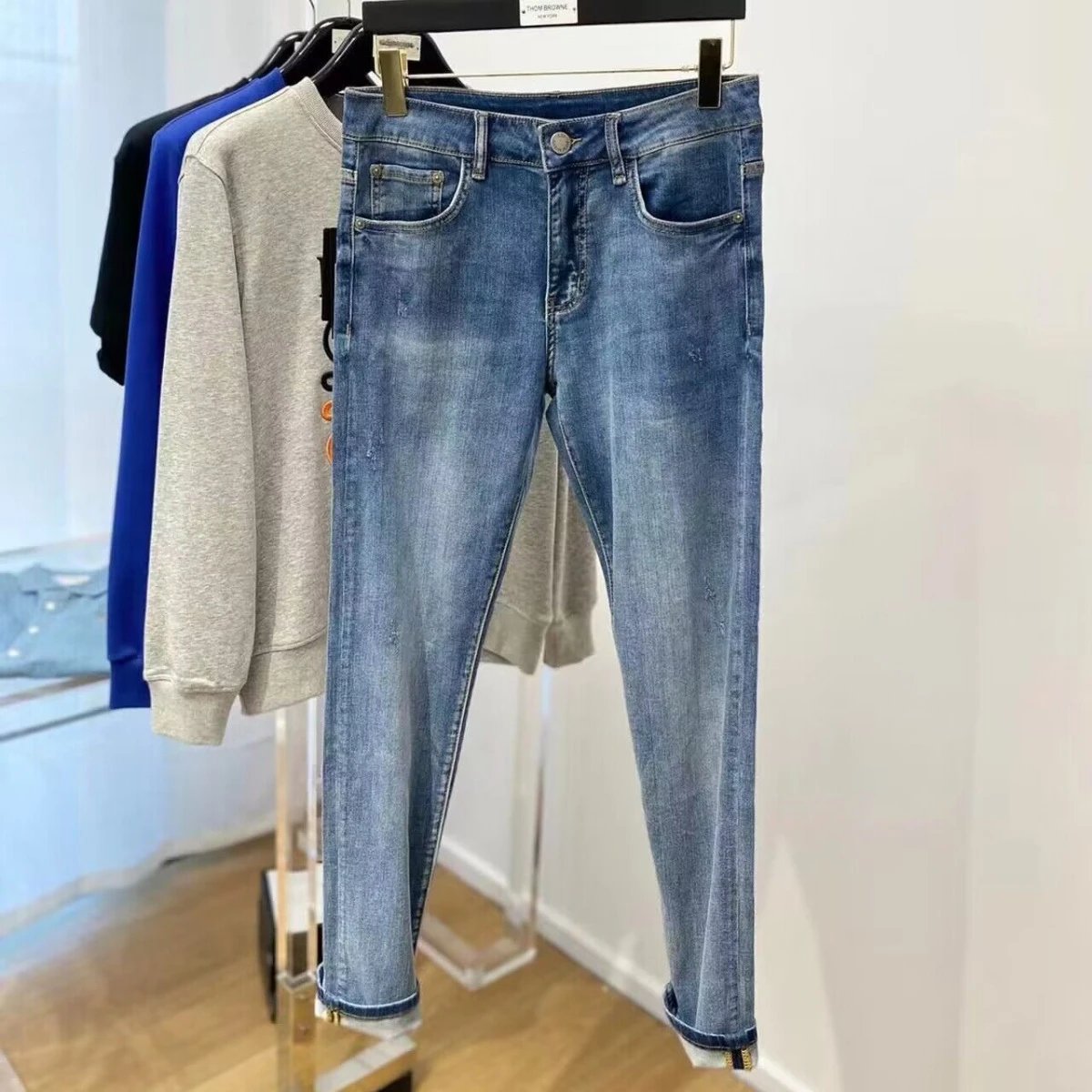 Emporio Armani Distressed Blue Jeans - 9