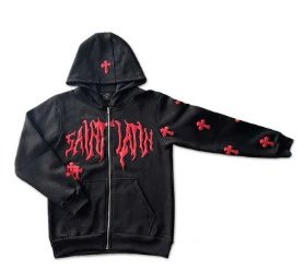 Design Sanctum Zip-Up Hoodie Black - 5