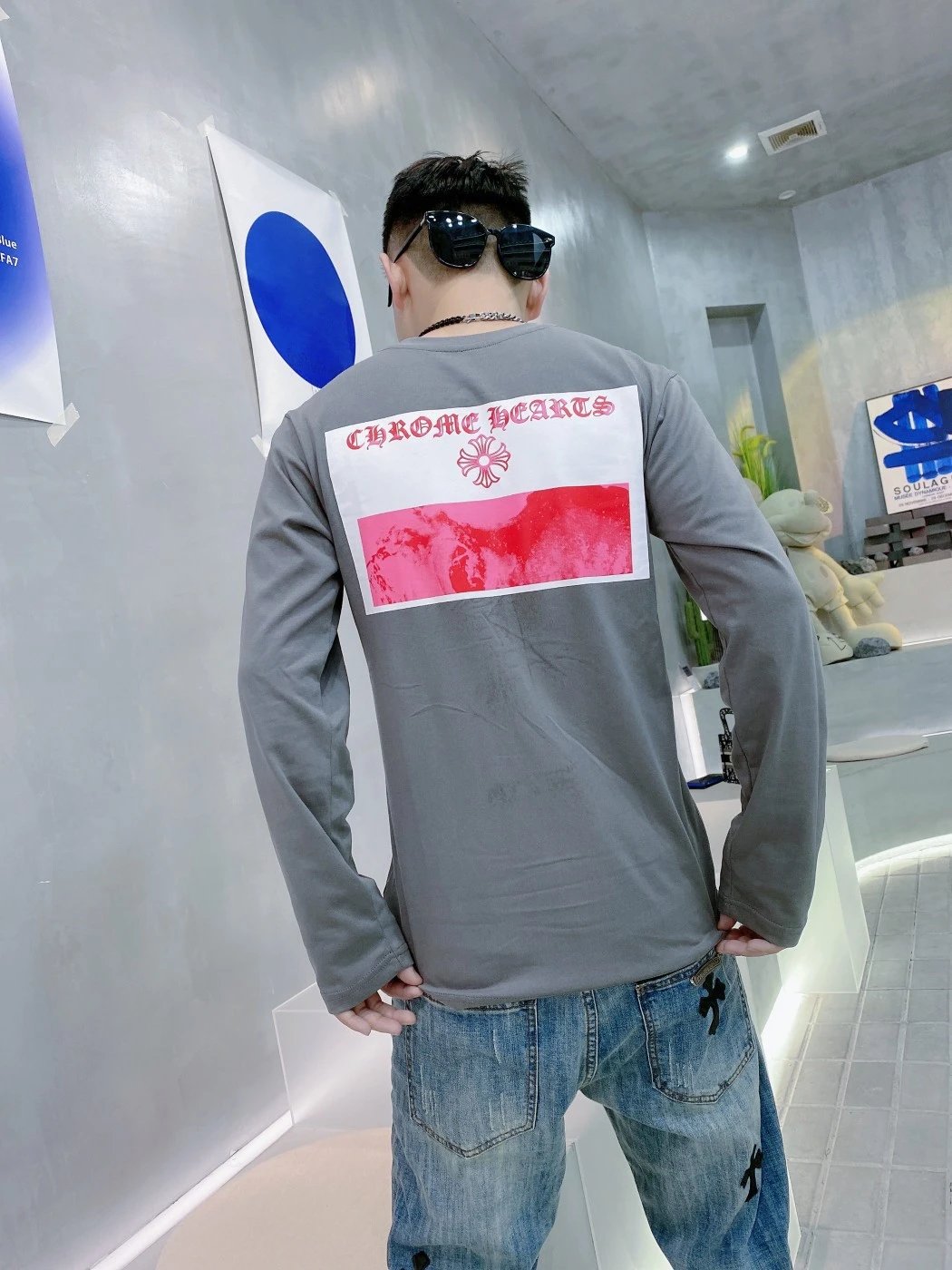 Chrome Hearts Build Orange Long Sleeve T-Shirt - 22