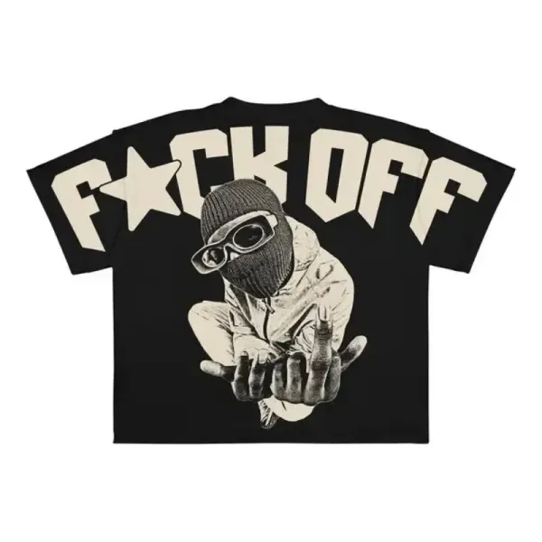 Design Money Is The Motive Graphic T-Shirt Beige - 4