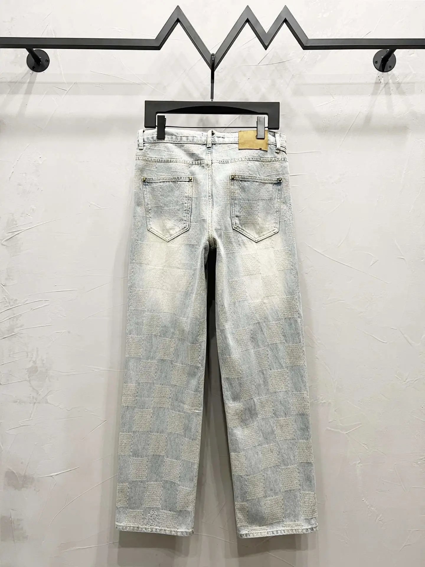 Louis Vuitton Monogram Patchwork Denim Jeans Light Blue - 13