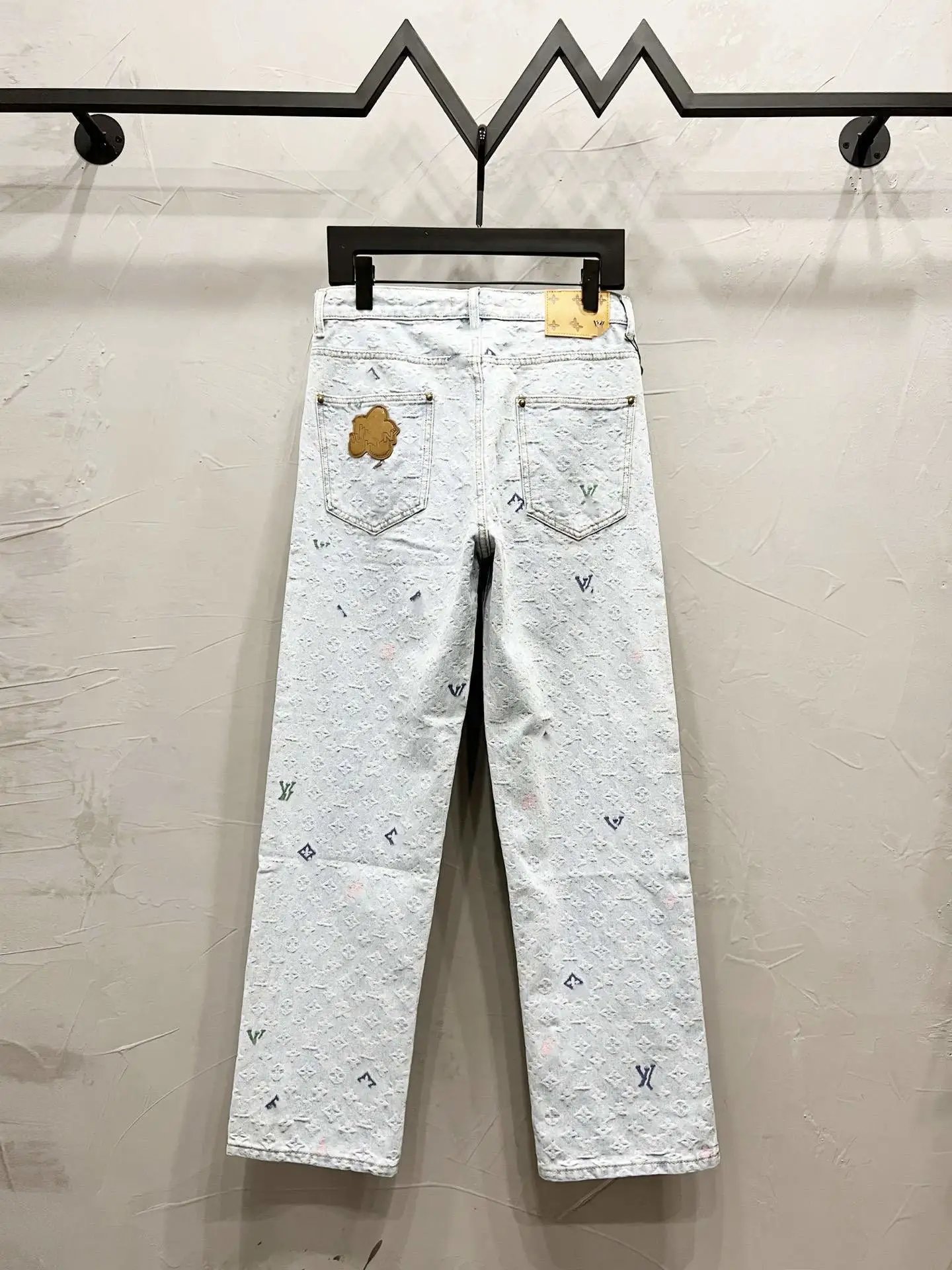 Louis Vuitton Monogram Patchwork Denim Jeans Light Blue - 27