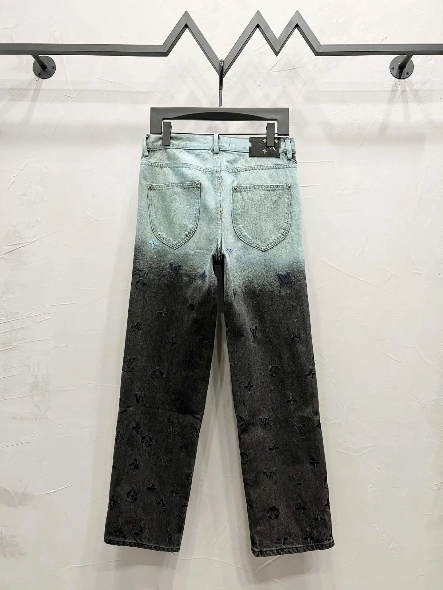 Louis Vuitton Monogram Patchwork Denim Jeans Light Blue - 35