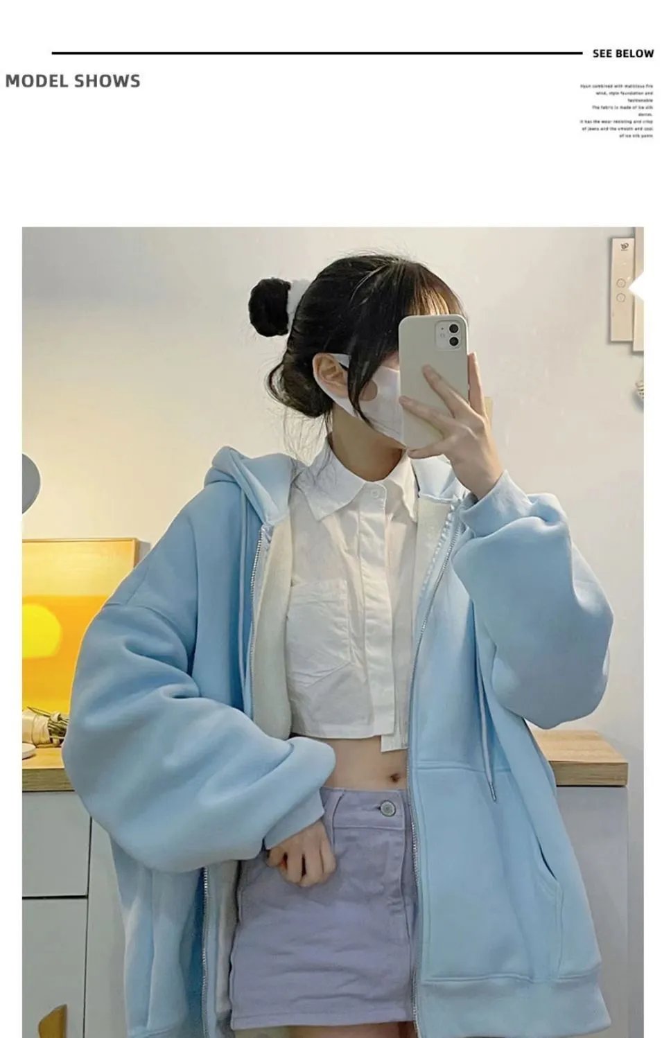 Design Zip-Up Hoodie Off-White Sweatshirt - 23