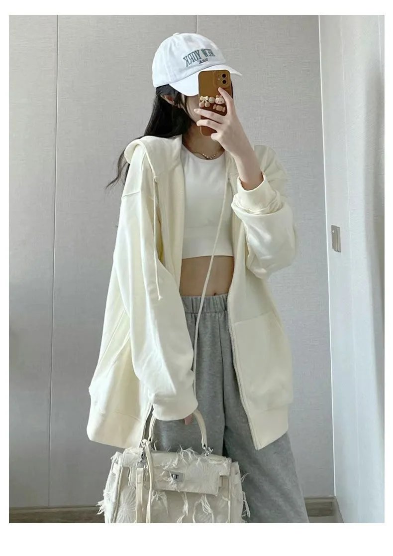 Design Zip-Up Hoodie Off-White Sweatshirt - 29