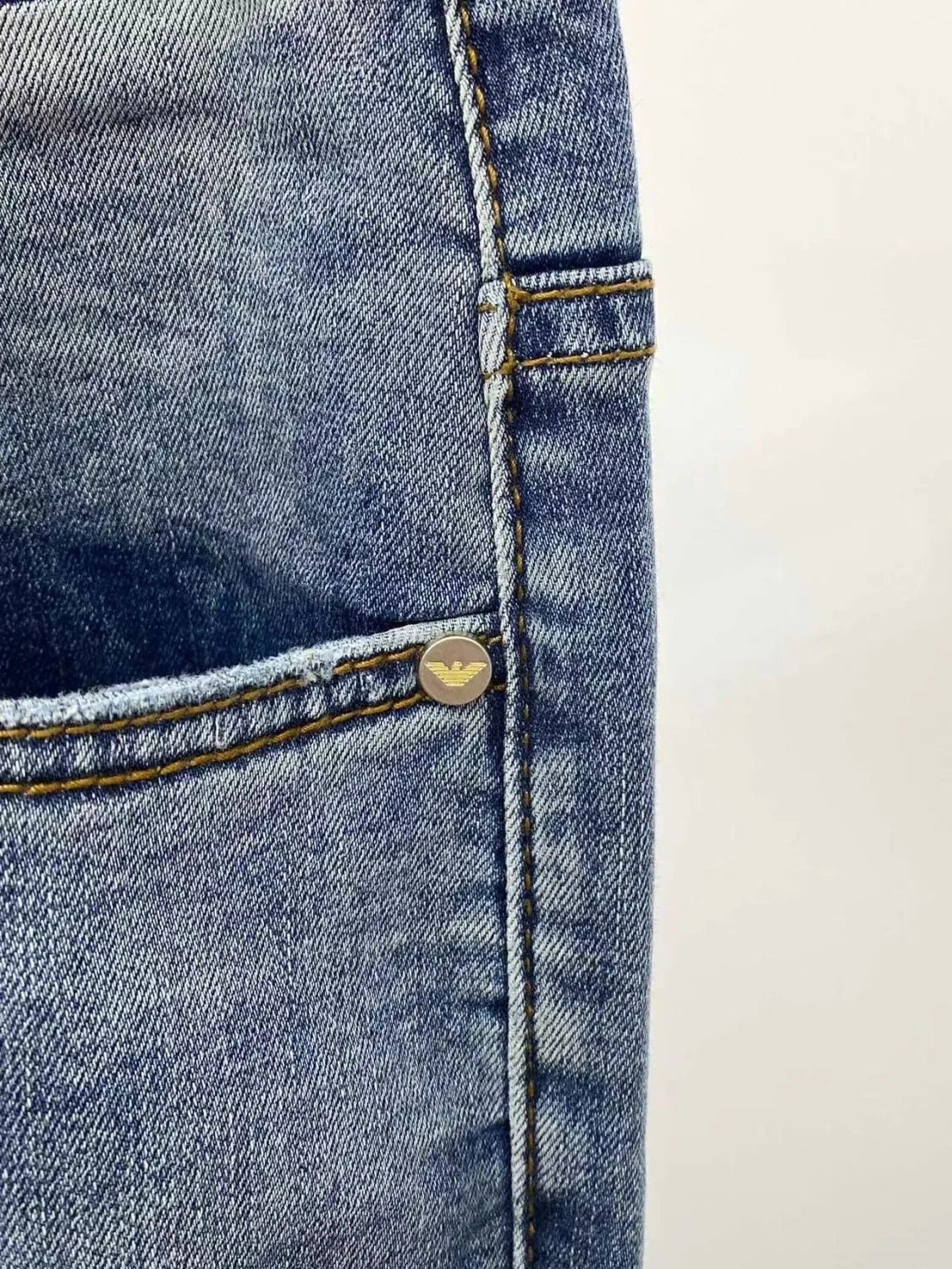 Emporio Armani Distressed Blue Jeans - 6