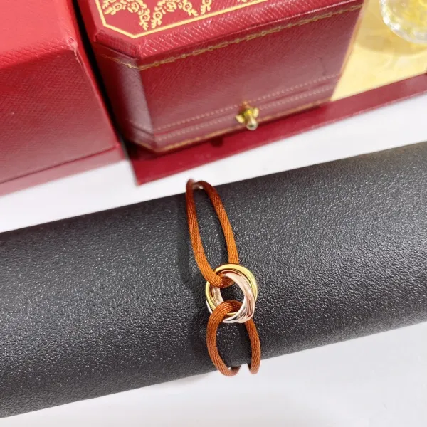 Cartier Trinity Bracelet Orange Cord - 1