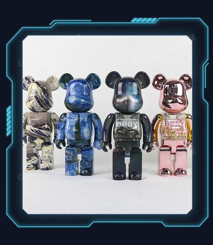 Medicom Toy Bearbrick 2G Chrome White Limited Edition Collectible Figure Accessories - 24
