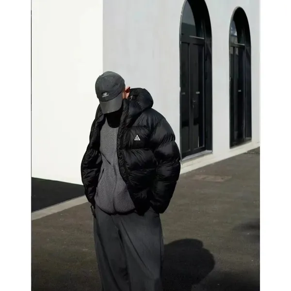 Moncler Genius Down Jacket Burgundy with Green Panels - 9
